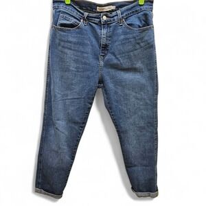 Levi Strauss Signature Mid Rise Boyfriend Jeans Women Size 10 Blue Denim